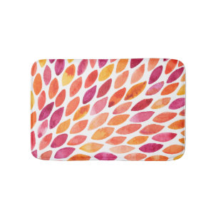 Tapis De Bain Aquarelle brosse a éclaté jaune et orange