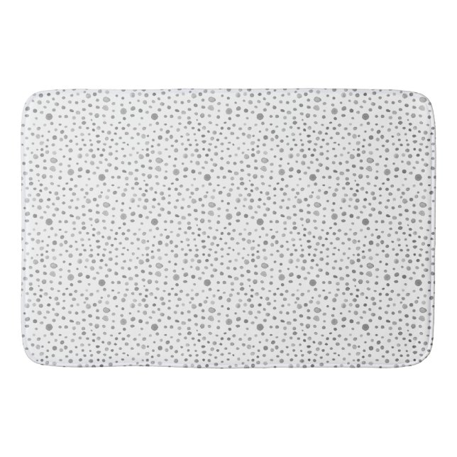 Tapis De Bain Aquarelle Confetti en ardoise (Devant)