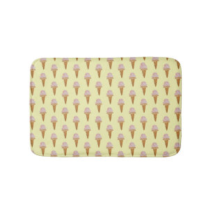 Tapis De Bain Aquarelle Crème glacée Mat de bain (jaune)