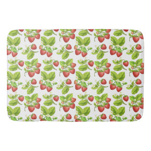 Tapis De Bain Aquarelle de fraise rouge