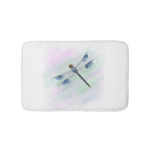 Tapis De Bain Aquarelle Dragonfly Bath Mat