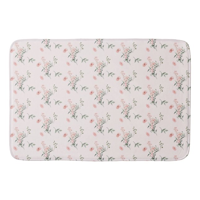 Tapis De Bain Aquarelle Élégante Roses Roses Roses Roses Roses B (Devant)