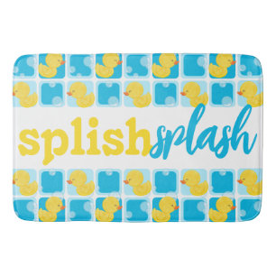Tapis De Bain Aquarelle en caoutchouc canard éclaboussure Checke
