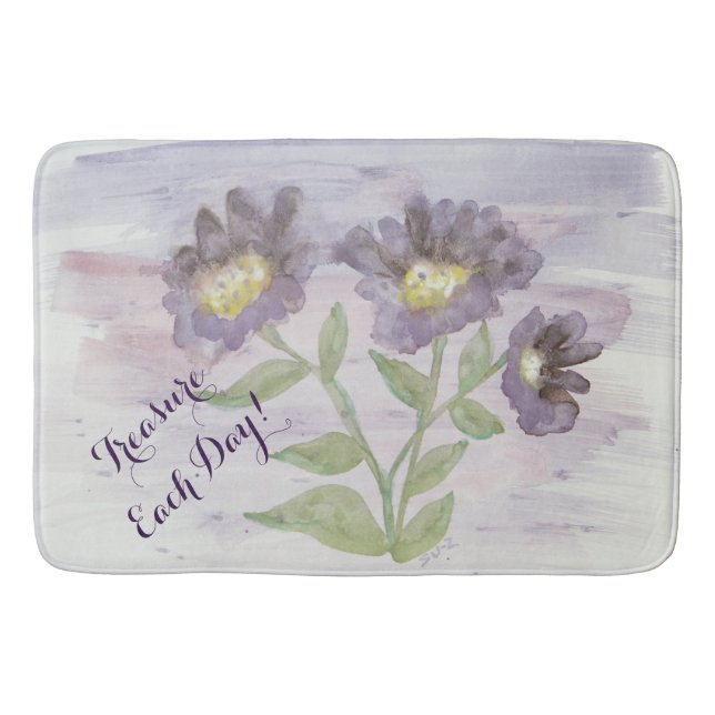 Tapis De Bain Aquarelle Florale (Devant)