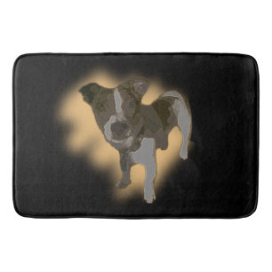 Tapis De Bain Aquarelle Fox Terrier, Mousse de mémoire