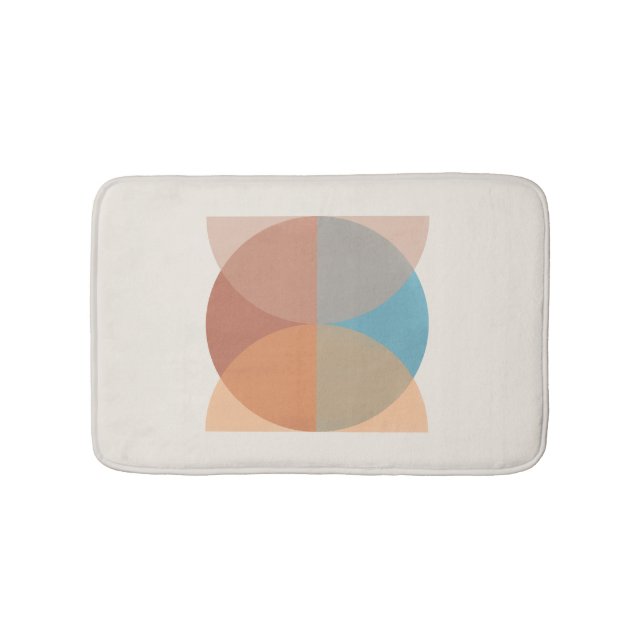 Tapis De Bain Aquarelle géométrique Abstraite moderne (Devant)