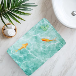 Tapis De Bain Aquarelle Koi Fish Serenity