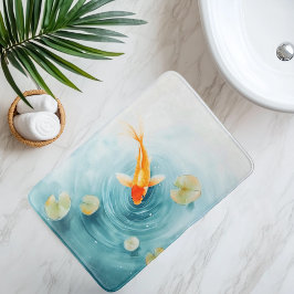 Tapis De Bain Aquarelle Koi Fish Serenity