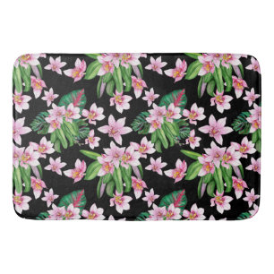 Tapis De Bain Aquarelle Orchidées Design 27