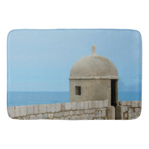 Tapis De Bain Aquarelle peinture de la muraille de Dubrovnik