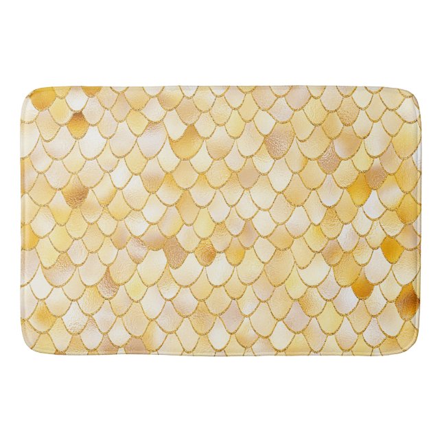 Tapis De Bain Aquarelle Wonky Gold Parties scintillant métal sir (Devant)