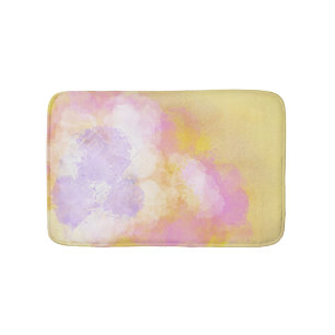 Tapis De Bain Aquarelles abstraites - arrière - plan orange