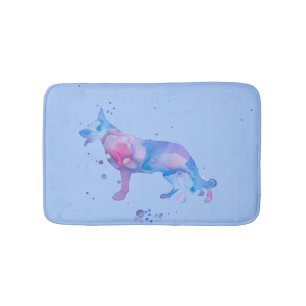 Tapis De Bain Aquarelles de Berger Allemand
