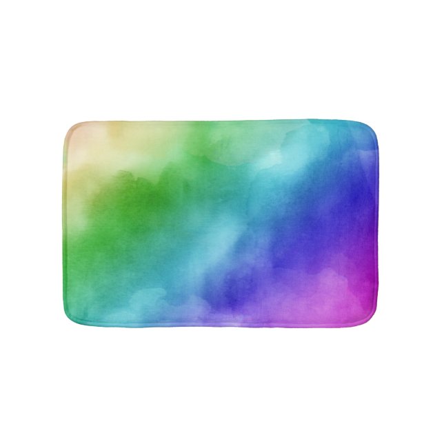 Tapis De Bain Aquarelles Rainbow (Devant)