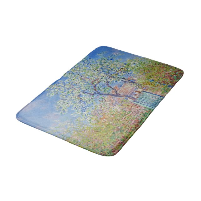 Tapis De Bain Arbre à poires en fleurs - Claude Monet (Angle)