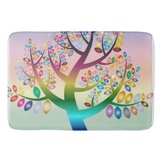 Tapis De Bain Arbre arc-en-ciel prismatique décoratif personnali