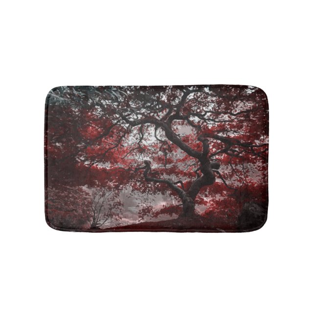 Tapis De Bain Arbre rouge en fleurs de cerisiers (Devant)