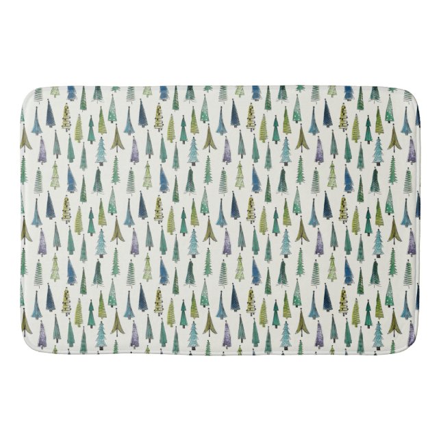 Tapis De Bain Arbres de Noël lunaires (Devant)