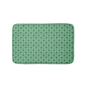 Tapis De Bain Arbres de Noël verts traditionnels et rennes