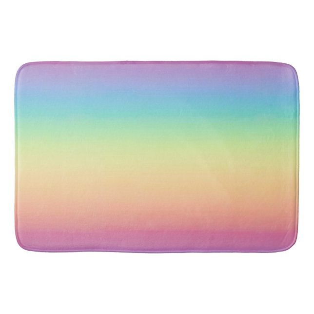 Tapis De Bain Arc-en-ciel en pastel Ombre (Devant)