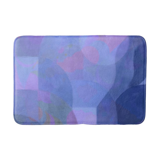 Tapis De Bain Arches de minuit - Indigo Géométrie Abstraite (Devant)