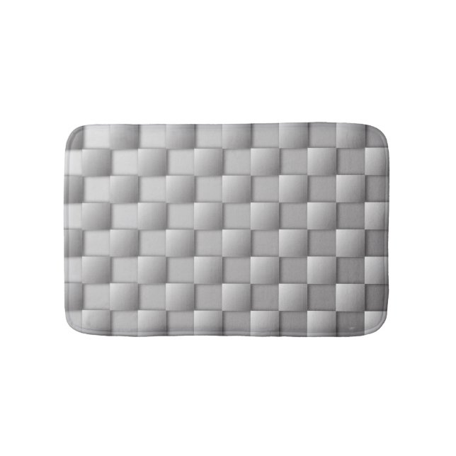 Tapis De Bain Argent Checkers Bath Mat (Devant)