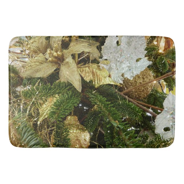 Tapis De Bain Argent et or Noël Arbre II (Devant)