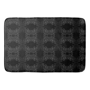 Tapis De Bain Argent tourbillonne Arabesque