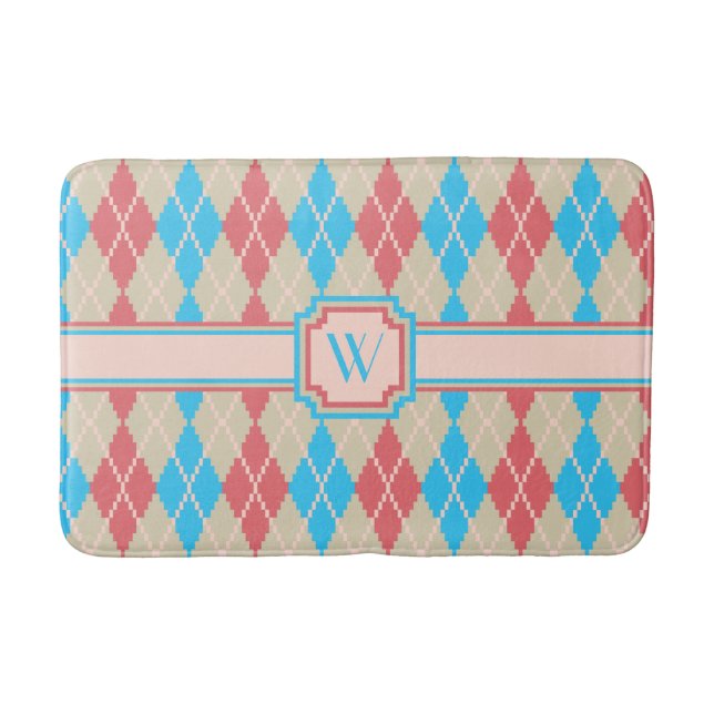 Tapis de bain Argyle à la plage (Devant)