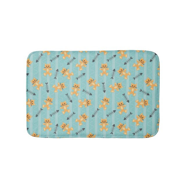 Tapis De Bain arrière - plan avec des chats (Devant)