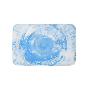 Tapis De Bain Arrière - plan bleu abstrait d'aquarelle, texture