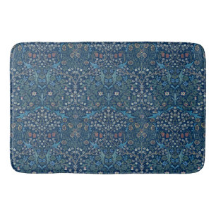 Tapis De Bain Arrière - plan bleu Morris Vintage Blackthorn Moti