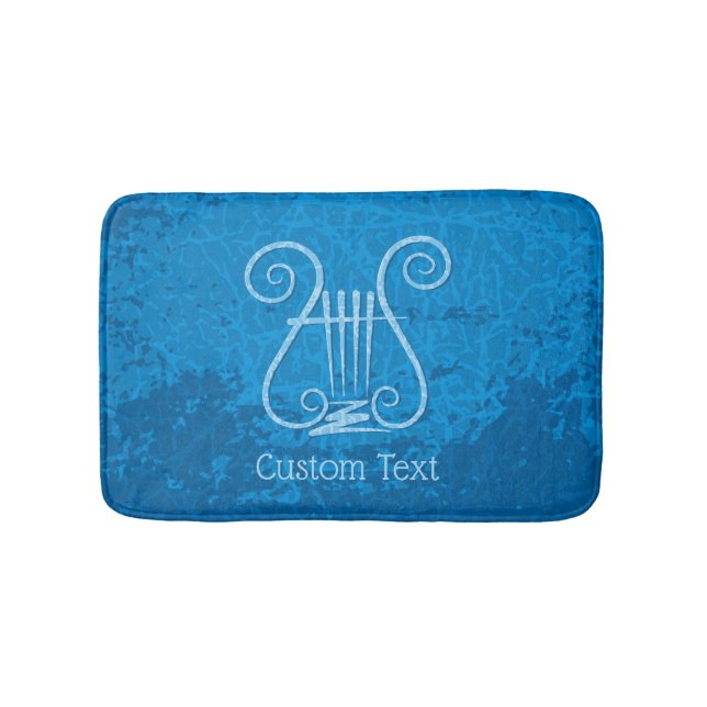 Tapis De Bain Arrière - plan Blue Lyre (Devant)