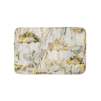 Tapis De Bain arrière - plan d'aquarelle Abstraite : dandelion, 