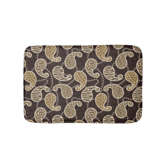 Tapis De Bain Arrière - plan de style de Paisley (Devant)