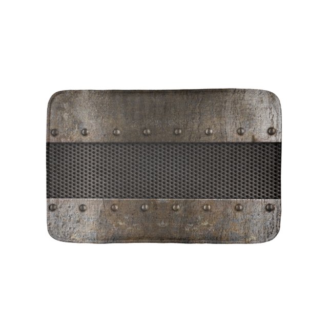 Tapis De Bain Arrière - plan grunge en métal (Devant)
