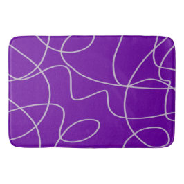 Tapis De Bain Art Abstrait moderne en violet