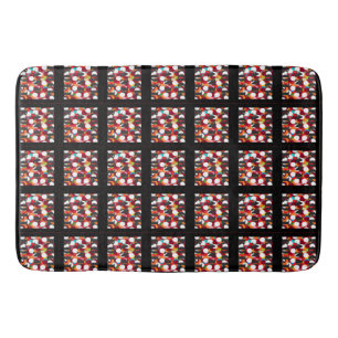 Tapis De Bain Art carré à motif noir
