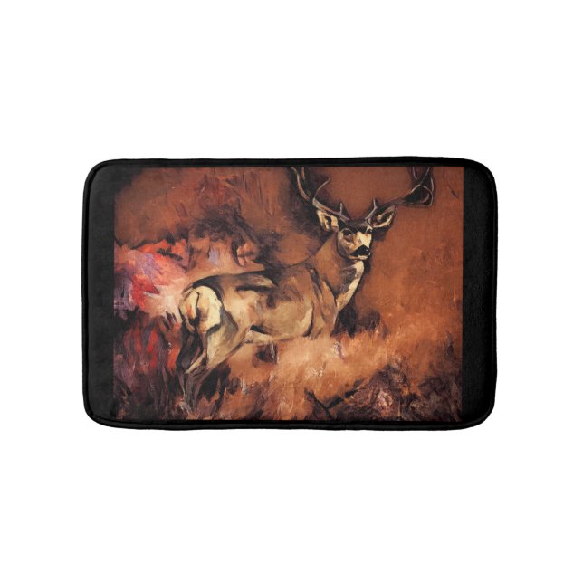 Tapis De Bain Art de cerfs communs de mâle (Devant)