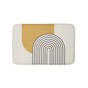 Tapis De Bain Art de ligne de style du milieu du siècle avec arc