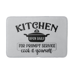 Tapis De Bain Art de mots ouverts de cuisine drôle