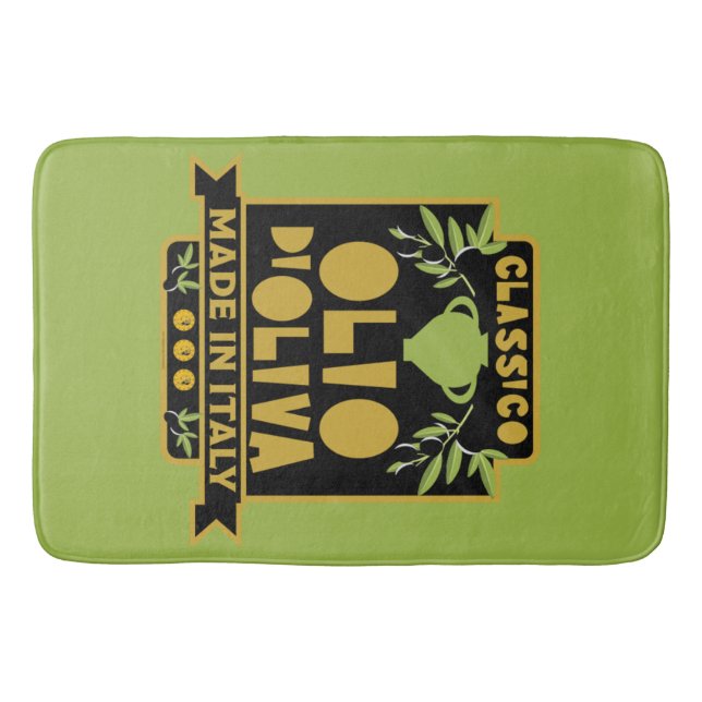 Tapis De Bain Art de mur d'huile d'olive italienne (Devant)