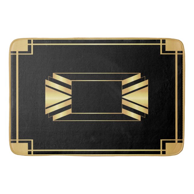 Tapis De Bain Art Déco Mat de bain Motif encadré (Devant)