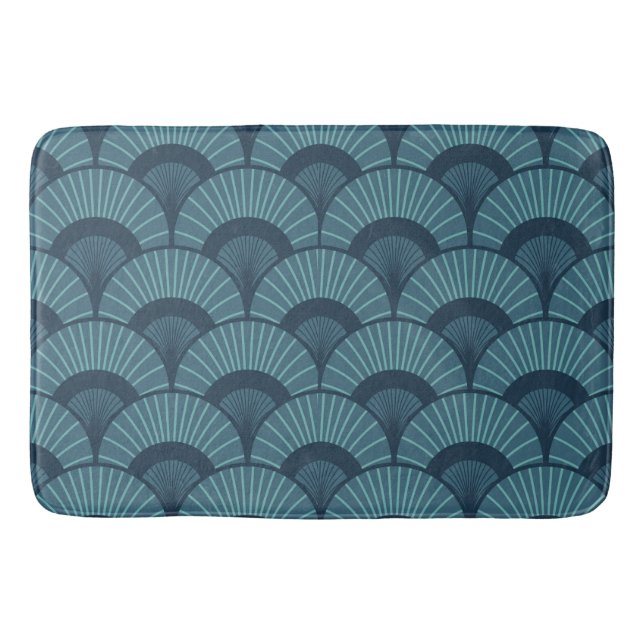 Tapis De Bain Art Déco Salle de bain Turquoise (Devant)
