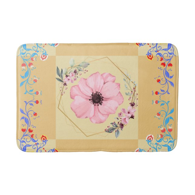 Tapis De Bain Art Floral, renaissance printanière (Devant)