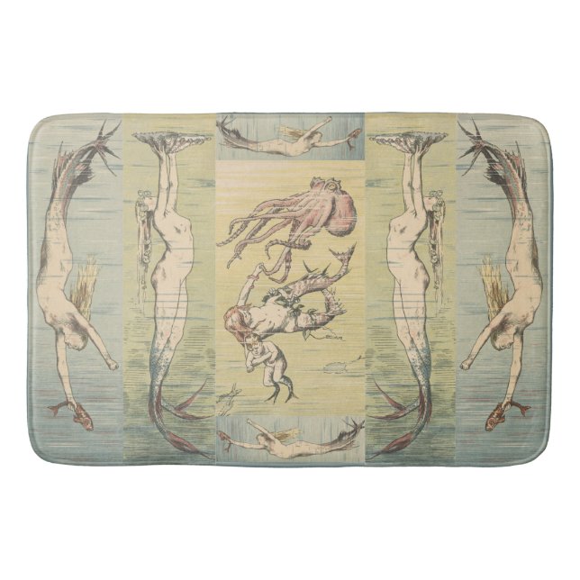 Tapis De Bain Art Nouveau Atlantis Mermaids #59 (Devant)