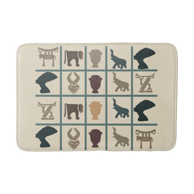 Tapis De Bain art tribal africain Abstrait (Devant)