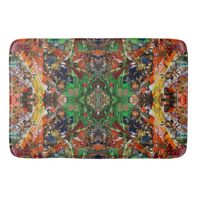 Tapis De Bain Artist’s Palette: Expressive Paint Stroke Pattern (Devant)