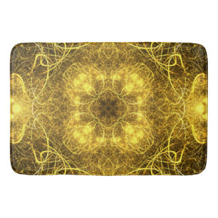 Tapis De Bain Artistic Gold Fractal Design_Bath Mat
