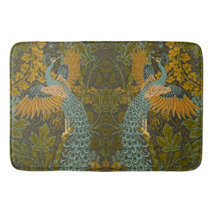 Tapis De Bain Arts et artisanat Walter Crane motif paon